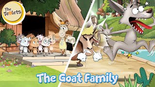 The Goat Family I The Wolf and Seven Little Goats I Big Bad Wolf I Billy Goats Gruff I The Teolets [upl. by Riane]