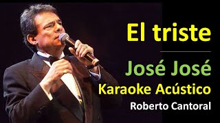 El triste Roberto Cantoral  Jose Jose  Karaoke Acustico [upl. by Analart773]