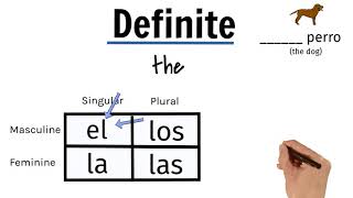 Definiteindefinite articles in Spanish beginner explanation artículos definidosindefinidos el la [upl. by Veronique]