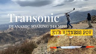 Dynamic Soaring  882 kph 548 mph World Record eye witness pov  Record RC Airplane Speed transonic [upl. by Aiblis]