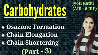 Osazone Formation testKiliani fischer synthesisRuff DegradationChain Shortening Elongation [upl. by Laris]