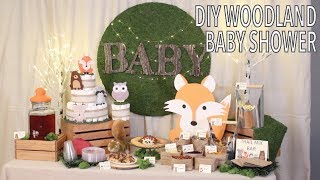 DIY Woodland Baby Shower  Baby Shower Planning Tips [upl. by Aloivaf]