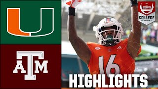 Texas AampM Aggies vs Miami Hurricanes  Full Game Highlights [upl. by Eintruok66]