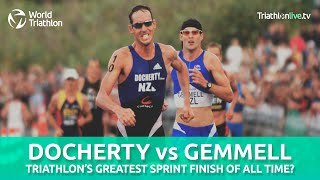 One of the greatest triathlon sprint finishes ever [upl. by Ahgiel]