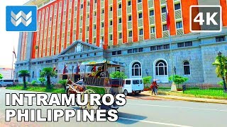 4K Intramuros Historic Walled City in Manila Philippines  Walking Tour amp Travel Guide 🇵🇭 [upl. by Asirap]