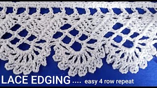 CROCHET LACE EDGING [upl. by Htebazileyram]