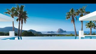 Modern luxury villa in Ibiza on Es Vedra rocks with 180° view  Luxury Villas Ibiza [upl. by Aniratak481]