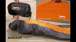 OUTERDO DesertFox Lightweight Waterproof Mummy Sleeping Bag Review [upl. by Sicular185]