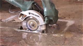 Cutting Concrete with a Circular Saw [upl. by Felike]