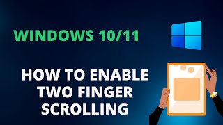 how to enable two finger scrolling windows 10 [upl. by Ethelbert]