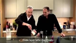 aerolatte  milk frother makes three layer caffè latte macchiato [upl. by Vitalis]