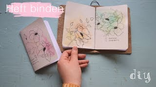 Einfaches Notizheft selber binden DIY  Travelersnotebook Heft DIY [upl. by Adihsar]