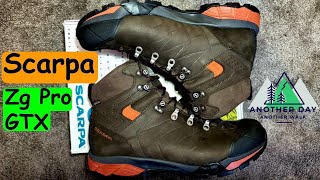 Scarpa Boots Review Mens Zg Pro GTX Walking Boots Unboxing [upl. by Ahsietal526]