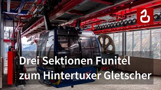 Mit dem Funitel Gletscherbus zur Gefrorenen Wand Hintertuxer Gletscher [upl. by Ordway]