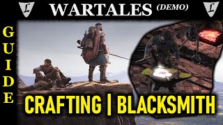 WARTALES  Guide  How to do Crafting  BLACKSMITH [upl. by Ahsennek]