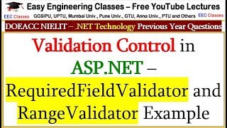 Validation Control in ASPNET – RequiredFieldValidator and RangeValidator Example [upl. by Buyse433]