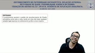 STJ INFO 834 paternidade socioafetiva e adoção [upl. by Knuth]