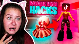 I Tried MORE Viral TikTok Royale High Hacks [upl. by Aicerg]