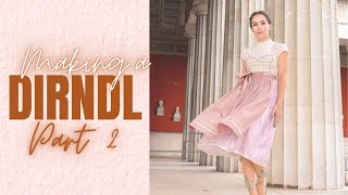 MAKING A TRADITIONAL GERMAN DIRNDL  PART 2 PLEATED SKIRT  THISISKACHI DIY [upl. by Torres]