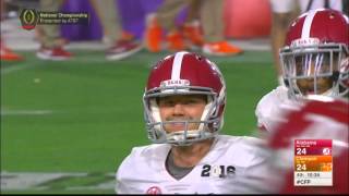 Alabamas onside kick against Clemson [upl. by Leuname627]