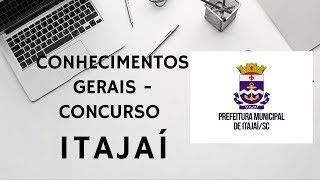 LIVE Concurso de ITAJAISC  REVISÃO CONHECIMENTOS GERAIS [upl. by Malti253]