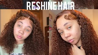 Reshine hair review  kinky curly hair  glueless install [upl. by Aneehsor]