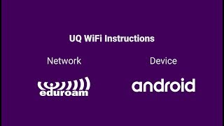 Eduroam Wifi  Android Guide [upl. by Jackson]