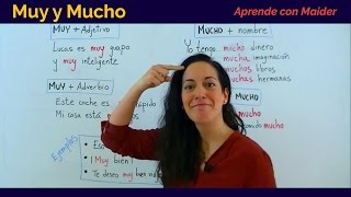 Free Spanish Lessons 11  Muy vs Mucho [upl. by Januisz691]