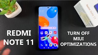 Redmi Note 11  How To Turn Off MIUI Optimizations [upl. by Ahsek]