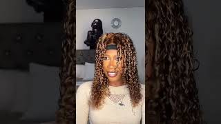 How I define my curls ✨ glueless wig from reshinehair curlyhair foryou gluelesswig [upl. by Samuelson]