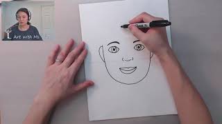 How to Draw a SelfPortrait for Young Kids [upl. by Atila]