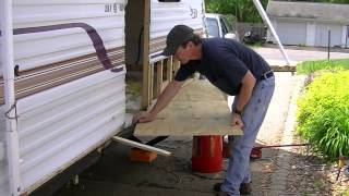 Camper repair Joist and floor rot [upl. by Tamra]