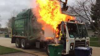 Garbage Truck Bursts Into Flames [upl. by Polad598]