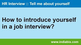 How to introduce yourself in a job interview [upl. by Innos]