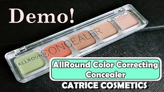 Catrice Cosmetics Colour Corrector Concealer Makeup Demo amp Review [upl. by Htinnek]