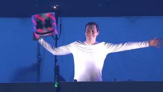 Marshmello FINALLY reveals himself at EDC Las Vegas 2016 [upl. by Acnoib388]