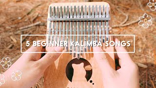 5 Easy Beginner Kalimba Songs Tutorial [upl. by Nytsrik]