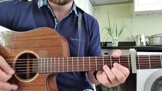 How to play DANCING IN THE DARK by Bruce Springsteen on Guitar [upl. by Ion]