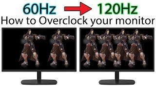 QUICK TUTORIAL How to OVERCLOCK your MONITOR Get Higher Refresh Rates [upl. by Nnav]