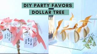 4 DIY Party Favors  Dollar Tree  Baby shower Wedding Birthday [upl. by Yrakaz51]