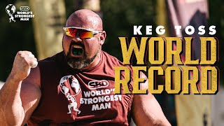 Reign Total Body Fuel Keg Toss Brian Shaw Resets the World Record [upl. by Ocker]