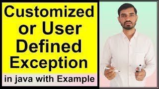 Customized Exception or User Defined Exception in Java  Exception Handling in Java Hindi [upl. by Yeliab]