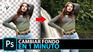 Cómo cambiar el fondo a tus fotografías en 1 minuto con Photoshop [upl. by Llevron862]