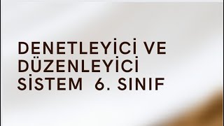 DENETLEYİCİ VE DÜZENLEYİCİ SİTEMLER 6 SINIF [upl. by Coe]