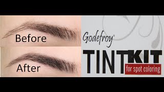 How To Tint Eyebrows  Godefroy Tinting Kit in Jet Black Tutorial [upl. by Arney]