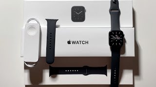 Apple Watch SE Unboxing Space Grey Aluminum 44mm [upl. by Alicsirp298]