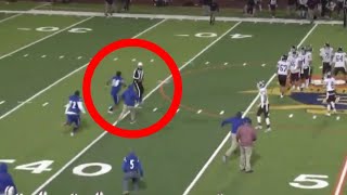 Player Attacks Ref in Texas High School Football Game  2020 [upl. by Snowman]