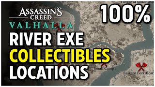 Assassins Creed Valhalla  River Exe All Collectibles Locations River Raids [upl. by Spindell435]