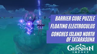 Electroculus amp Barrier Cube Puzzle at Conches Island North of Tatarasuna  Genshin Impact [upl. by Balkin580]