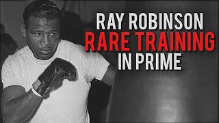 Sugar Ray Robinson RARE Training In Prime [upl. by Ahseia]